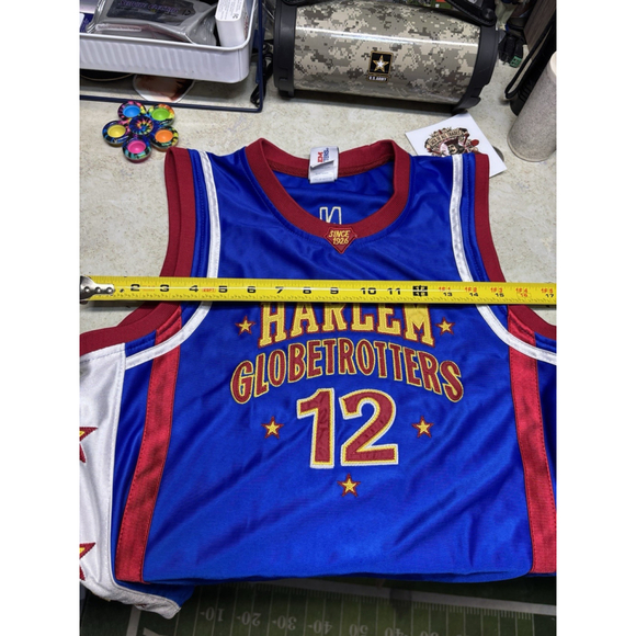 HARLEM GLOBETROTTERS ANT # 12 JERSEY BASKETBALL BLUE SIZE MEDIUM - Picture 6 of 7